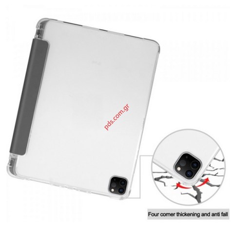 Θήκη τύπου βιβλίου iPAD PRO 11 (A2301) 2021 Book & silicon stand 3 fold σε μαύρο χρώμα Blister