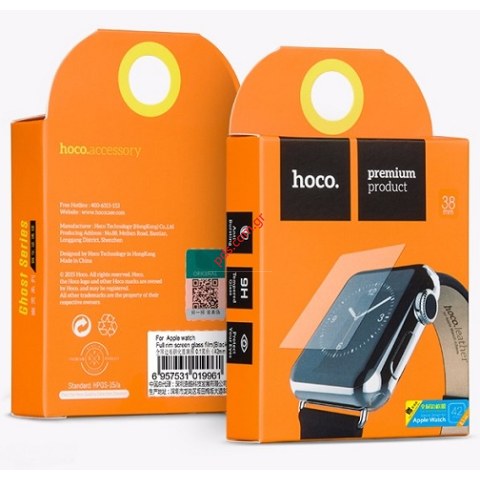 Προστατευτικό φιλμ Apple Watch 1,2,3 42mm Tempered Glass 9H Blister