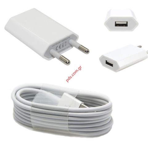 Travel charger set (OEM) iPhone A1400+MB707ZM/B USB Power Adapter with cable BOX