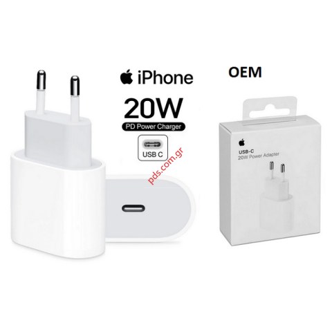 Γνήσιος φορτιστής Power Adapter APPLE MUVV3ZM/A - MHJE3ZM/A 20W A2347 OEM QC 3.0 220V iPad/iPhone/iPod BOX Γνήσιος φορτιστής Power Adapter APPLE MUVV3ZM/A - MHJE3ZM/A 20W A2347 OEM QC 3.0 220V iPad/iPhone/iPod BOX