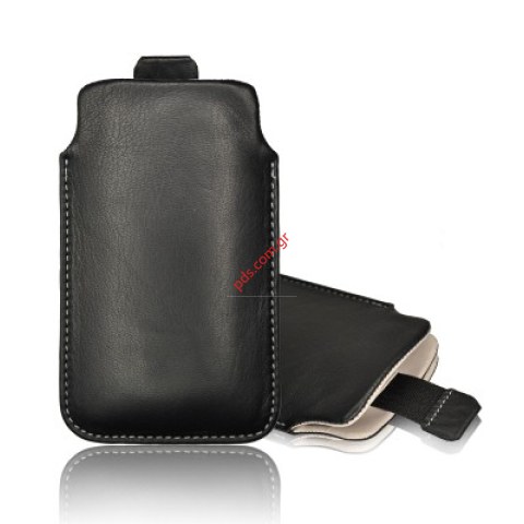 Δερμάτινη θήκη Apple iPhone 2G, 3G Black Pouch DELUXE Pull up Bulk