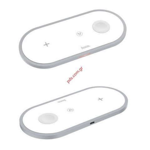 Ασύρματη βάση φόρτισης Hoco CW24 Trio Fast charger 10W White BOX