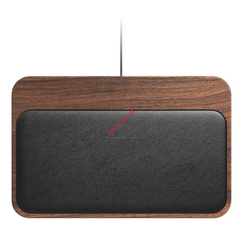 Ασύρματη βάση φόρτισης της Nomad Hub Walnut Qi USB-C και USB-A LED Base station.