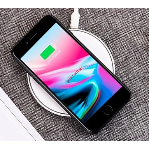 Ασύρματη βάση γρήγορης φόρτισης HOCO CW6 Universal Fast Charge σε λευκό χρώμα.