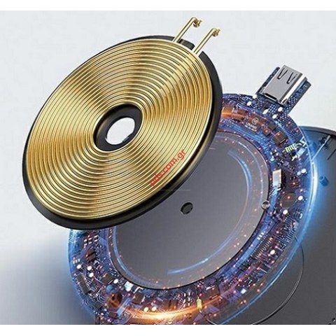 Επαγωγικός φορτιστής USAMS CD149 15W Black Fast charge Λεπτός CD149DZ01 σε μαύρο χρώμα