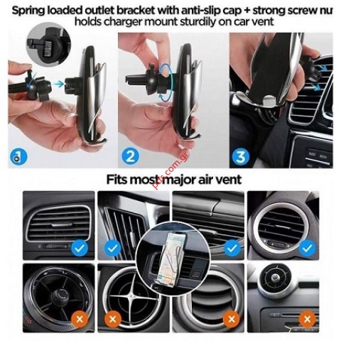 Wireless car charger SM417 with automatic clip smart sensor Box