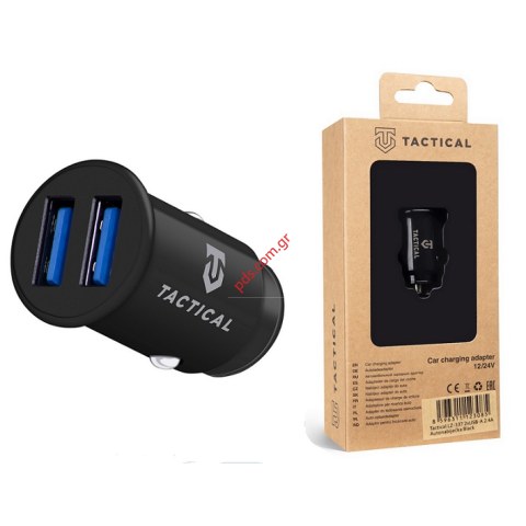 Φορτιστής αυτοκινήτου Tactical LZ-337 USBx2 PORT 2.4A Black BOX
