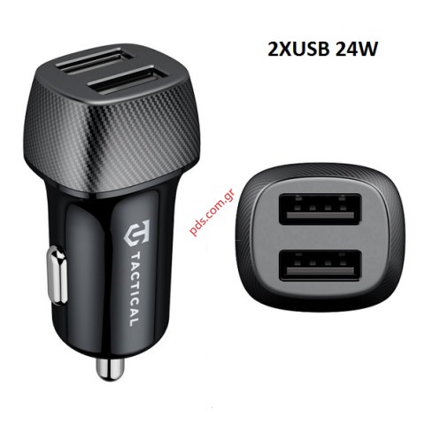 Φορτιστής αυτοκινήτου TACTICAL SN-501 24W PORT 2XUSB A Black Box