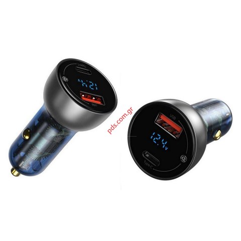 Φορτιστής αυτοκινήτου USB + Typ C - QC 4.0 PD 3.0 65W 5A (CCKX-C0A) 
