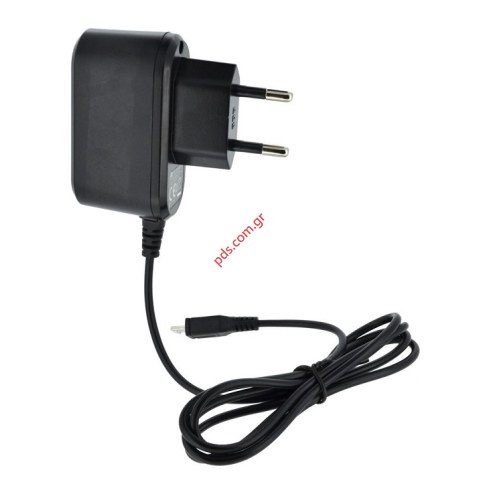 Συμβατός φορτιστής σπιτιού 220V/0.5A MicroUSB με ενσωματώμενο καλώδιο cable Συμβατός φορτιστής σπιτιού 220V/0.5A MicroUSB με ενσωματώμενο καλώδιο cable