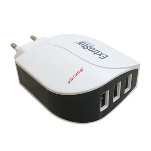 Travel charger adaptor ExtraStar 5V 3x USB 3,4A 220v Box Travel charger adaptor ExtraStar 5V 3x USB 3,4A 220v Box
