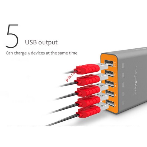 Intelligent Balance 5 Output USB Charger 5A Hoco UH502  Intelligent Balance 5 Output USB Charger 5A Hoco UH502