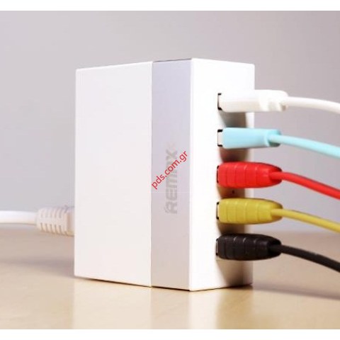 Φορτιστής σπιτιού 220V REMAX RU-U1 Business με 5 εξόδους USB συνολικά 6.2A 