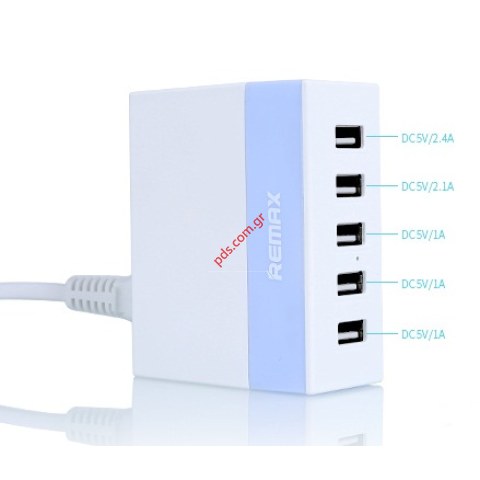 Charger home 220V REMAX RU-U1 Business with 5 output USB 6.A MAX Charger home 220V REMAX RU-U1 Business with 5 output USB 6.A MAX
