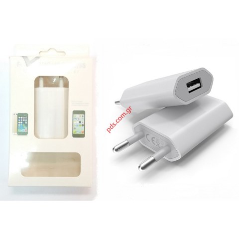 Charger USB adaptor Like A1300 1A/5V White Bulk