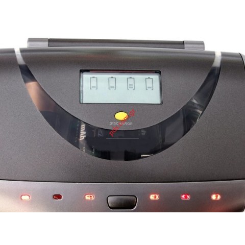 Universal battery charger with Display LCD for 1 ~ 4 pieces (AA/AAA/C/D R20 / 9V cells NiCD/NiHM)