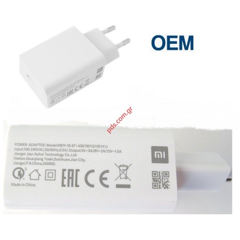 Travel charger OEM Xiaomi MDY-10-EF 3A USB A Adaptor White (CHINA OEM)