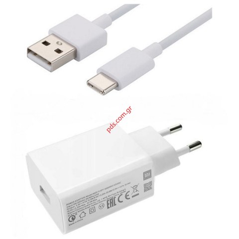 Charger Xiaomi MDY-11-EP Fast 3A 22,5W USB White SET W/CABLE TYPE-C Bulk