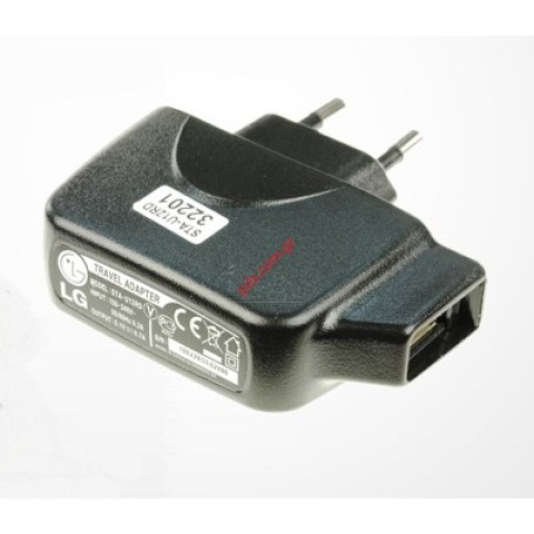 Original LG STA-U13ER 4.8V/1A Black Travel USB Charger (Bulk)