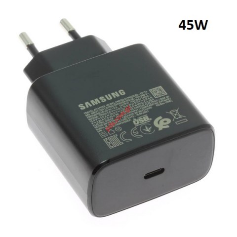 Original charger Samsung EP-TA845EBE 45W 1 USB-C Black 220V Bulk