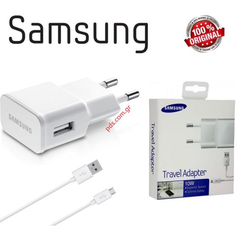 Original charger white MicroUSB Samsung ETA-U90EWEG 2A (BLISTER) With data cable ECB-DU4EWE 