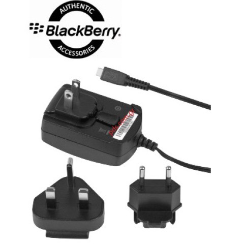 Γνήσιος φορτιστής σπιτιού 110V-240V BlackBerry 8220 Pearl Flip, 8900 Curve, 9500 Storm (ASY-18083-001) σε box 