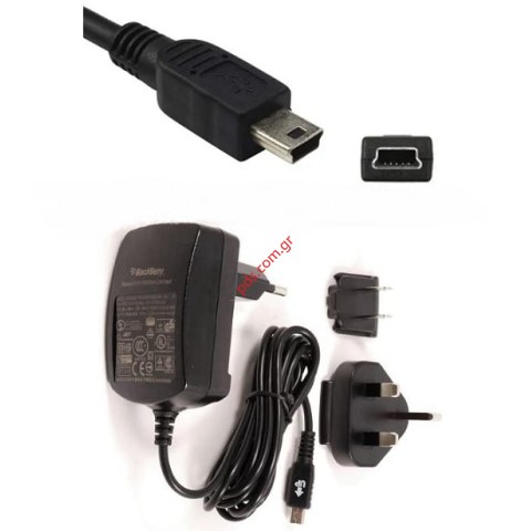 Γνήσιος φορτιστής σπιτιού Blackberry ASY-07965-005 Mini USB Port set Box