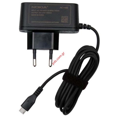 Original travel charger for Nokia AC-10E Blister  220Volt micro usb
