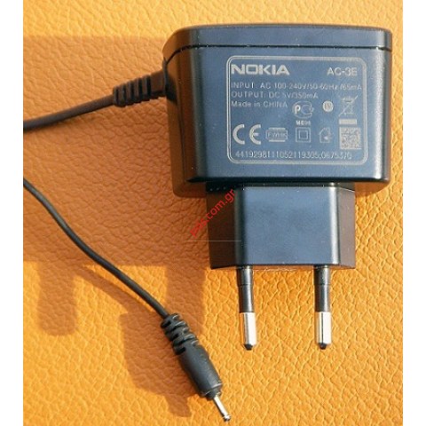 Γνήσιος φορτιστής σπιτιού Nokia AC-3E Bulk 220Volt (2mm Thin Pin) ΕΞΑΝΤΛΗΘΗΚΑΝ