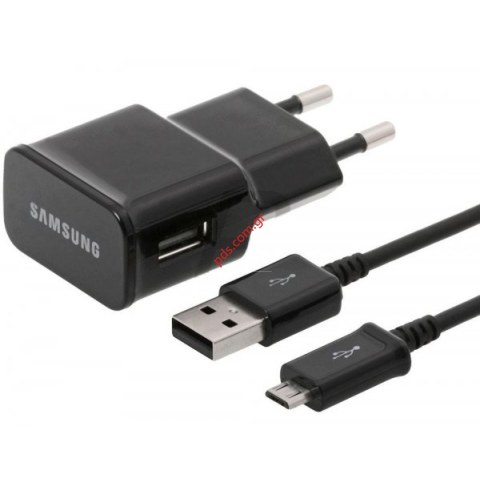 Original travel charger set Samsung ETA-U90EBE with Micro-USB Black (BULK) ETA-U90EB+ECB-DU4ABE