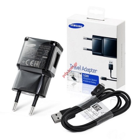 Original travel charger set Samsung ETA-U90EBE USB with Micro USB Black (BLISTER) ETA-U90EB+ECB-DU4ABE