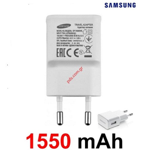 Original travel charger USB Samsung EP-TA50EWE White (5V, 1550mA) Bulk