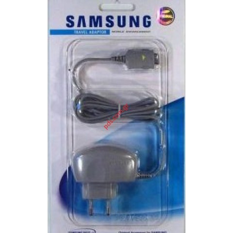 Original travel charger Samsung TAD-137ESEC for D500, E700, P510 blister in silver color