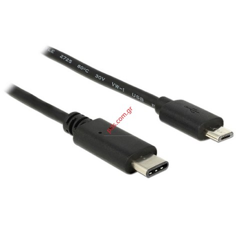 Καλώδιο απο USB B Microusb to USB TYPE C Black 1m Blister Καλώδιο απο USB B Microusb to USB TYPE C Black 1m Blister