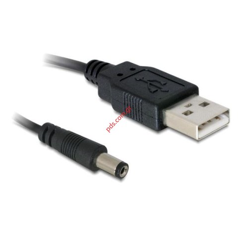 Καλώδιο από USB σε DC 5.5 x 2.1mm, 1m. Καλώδιο από USB σε DC 5.5 x 2.1mm, 1m.