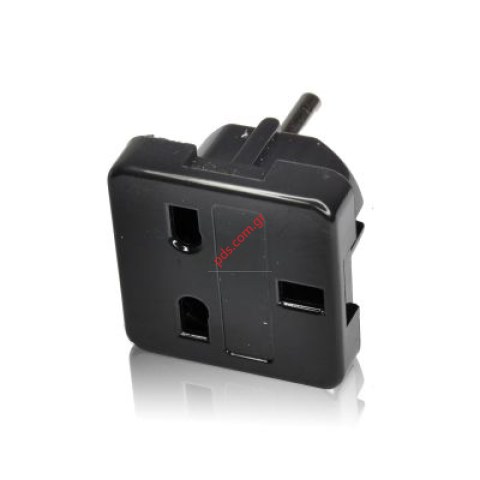 Αντάπτορας μετατροπής από φις τροφοδοσίας U.K και USA jack σε Europe 2 στρογγυλών ακροδεκτών 220volt 