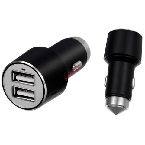 Car Charger universal Hammer 2x USB 2.1A Black Aluminium Car Charger universal Hammer 2x USB 2.1A Black Aluminium