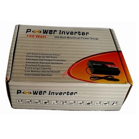 Μετατροπέας τάσης INVERTER 12V-240V HI-150USB με 1 έξοδο USB Box