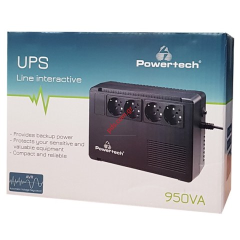 Line Interactive UPS Powertech PT-950C, 950VA/570W, 4x schuko Box
