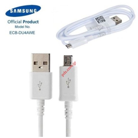 Original data cable MicroUSB Samsung ECB-DU4AWE White (1 m) Bulk Original data cable MicroUSB Samsung ECB-DU4AWE White (1 m) Bulk