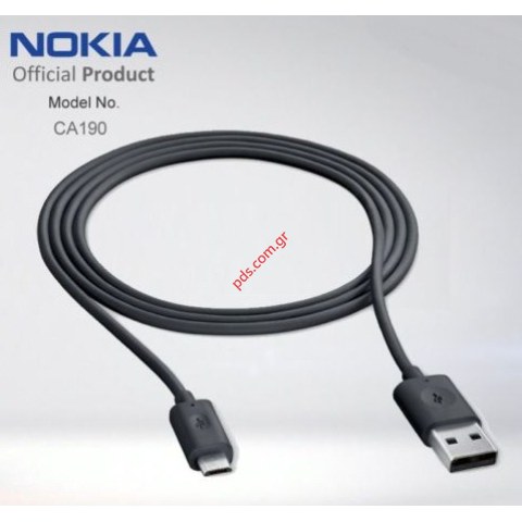 Original Nokia Micro USB Data Cable CA-190CD Black (Bulk) Original Nokia Micro USB Data Cable CA-190CD Black (Bulk)