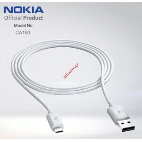 Original Nokia Micro USB Data Cable CA-190CD White (Bulk) Original Nokia Micro USB Data Cable CA-190CD White (Bulk)