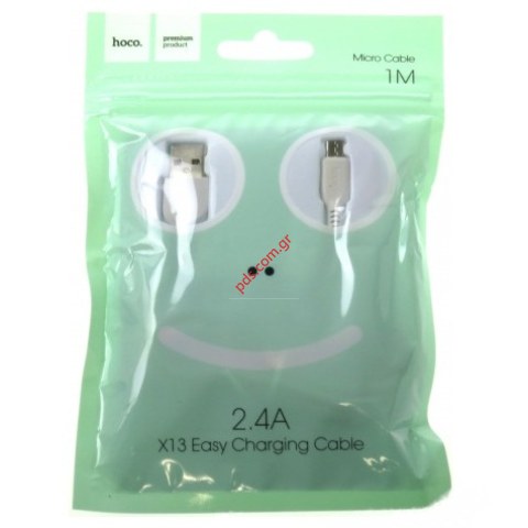 Data Cable Hoco X13 2.4A MICROUSB (1 METER) White Data Cable Hoco X13 2.4A MICROUSB (1 METER) White