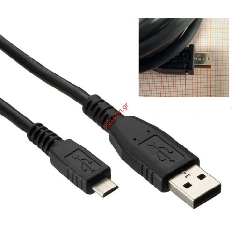 Καλώδιο USB 2.0 σε USB Micro B Long jack POWERTECH 3m Black