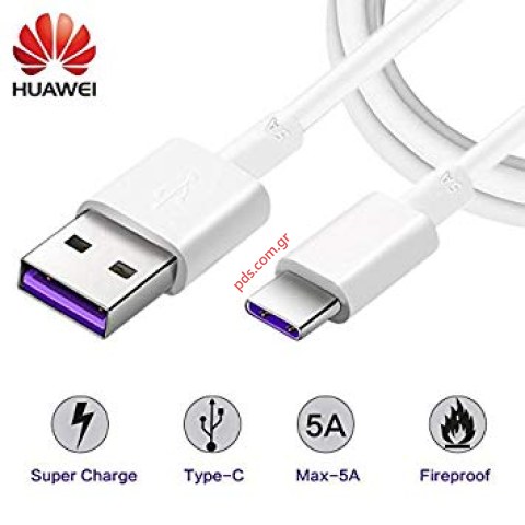 Original Huawei HL1289 Type C USB Cable White USB 3.1 Bulk