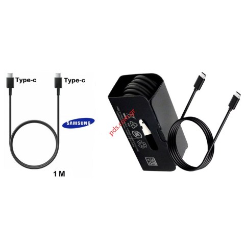 Original Cable USB SAMSUNG EP-DG977BBE Black USB-C to USB-C 1m Bulk Original Cable USB SAMSUNG EP-DG977BBE Black USB-C to USB-C 1m Bulk