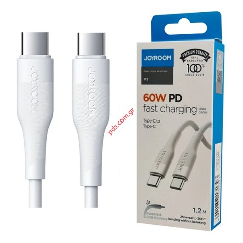 Cable charge & data Joyroom S-1230M3 60W 1.2M USB-C White Box Cable charge & data Joyroom S-1230M3 60W 1.2M USB-C White Box