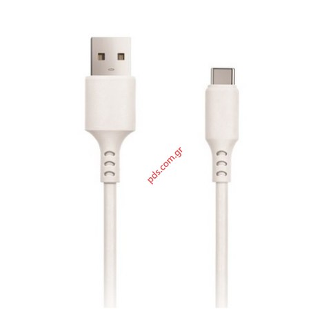 Καλώδιο Setty MicroUSB TYPE-C 2A/3M White σε λευκό χρώμα BOX