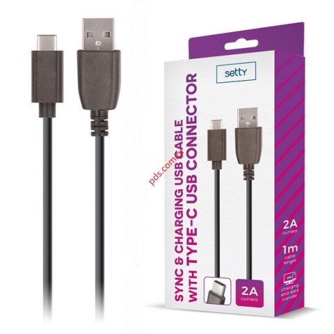 Καλώδιο Setty Type-C 5V/2A 1M Black