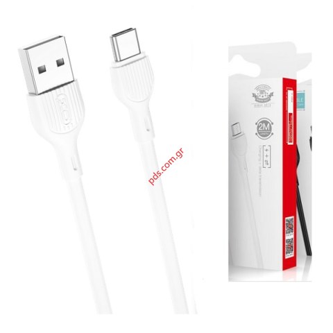 Cable XO NB200 USB TYPE-C 2.1A 2M White (FAST CHARGING) Cable XO NB200 USB TYPE-C 2.1A 2M White (FAST CHARGING)